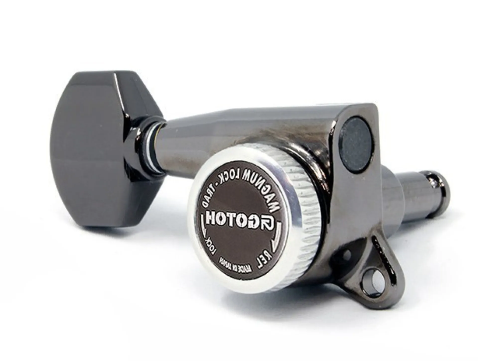 Gotoh SG381-07 MG-T Uzamykacia Ladiaca Mechanika pre Gitaru Pravá Strana 18,5mm Cosmo-black