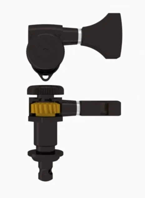 Hipshot 6GL0B-21 Uzamykacia Mechanika pre Gitaru- Ľavá strana -Čierna Hipshot 6GL0B-21 Uzamykacia Mechanika pre Gitaru- Ľavá strana -Čierna