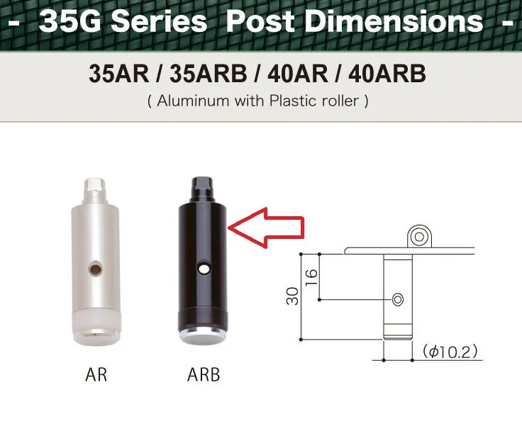 Gotoh 35ARB1600 – Ladiace mechaniky pre klasickú gitaru, 10,2 mm, Zlaté