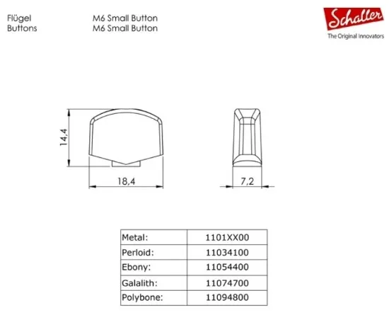 Schaller M6 Gombík Pre Gitarovú Mechaniku Perlová 07