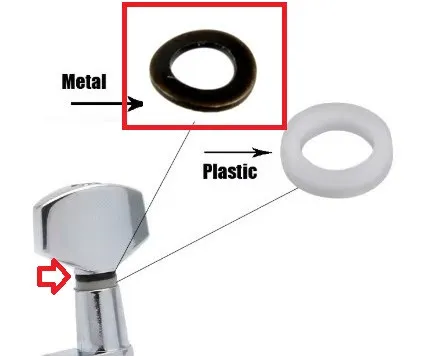 Partsland Kovová Podložka pod Gombík Gitarovej Ladiacej Mechaniky
