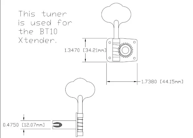 Hipshot BT10 Bass Xtender Nikel (21000N)
