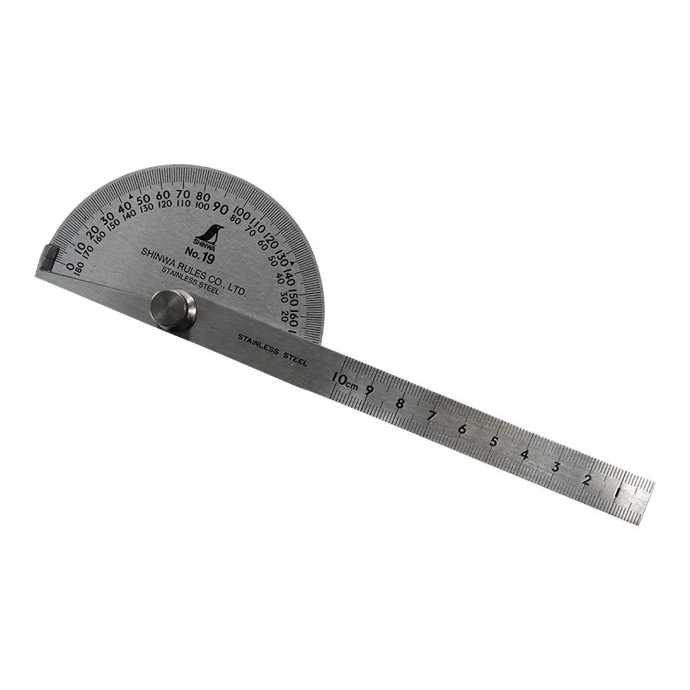 Protractor Pr Hosco TL-RU-PR – Stainless Steel Protractor (100 mm Ruler) - Guitar ...