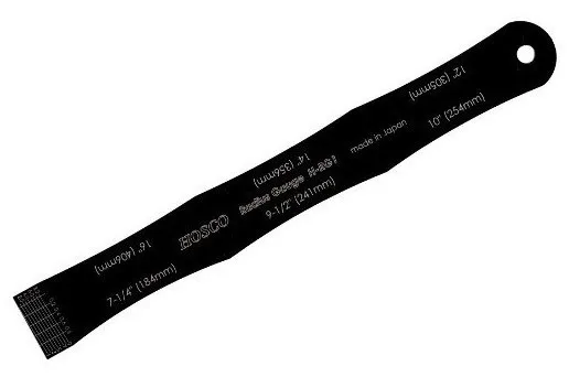 Hosco H-RG2 – Univerzálna mierka rádiusu a výšky pražcov, 210 mm