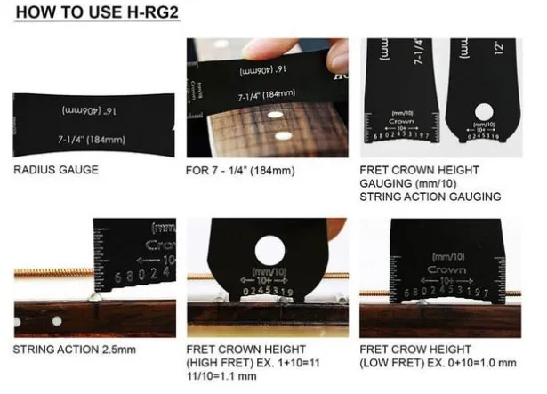 Hosco H-RG2 – Univerzálna mierka rádiusu a výšky pražcov, 210 mm