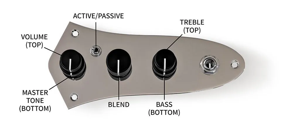Trickfish J-Core 2 Band Bass Preamp for Jazz Bass (no knob)