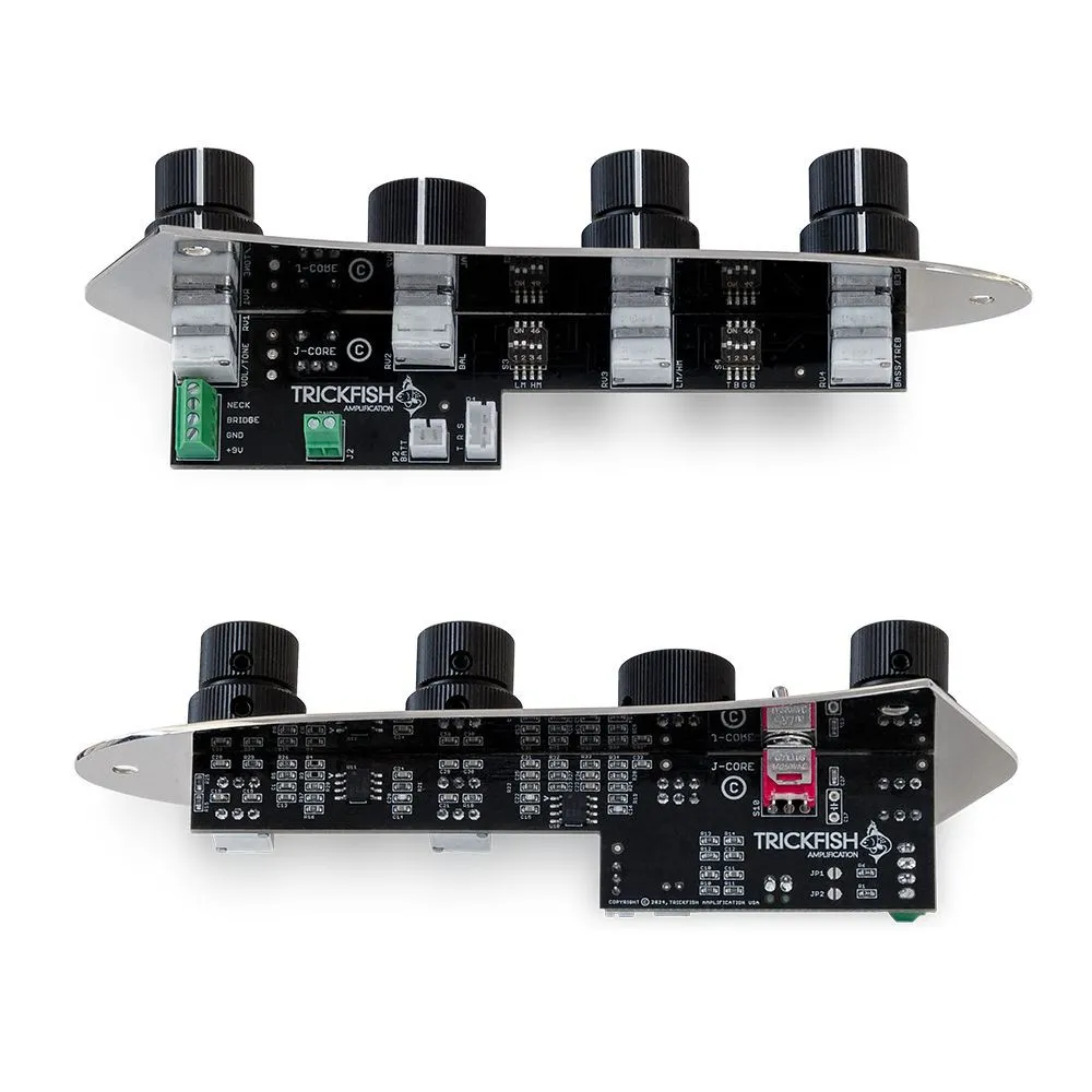Trickfish J-Core 4-Band Bass Preamp for Jazz Bass (no knob)