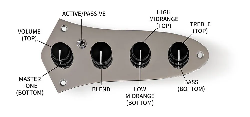 Trickfish J-Core 4-Band Bass Preamp for Jazz Bass (no knob)