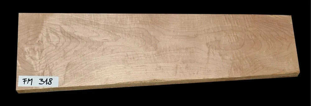 Javor Fladrový FM318 Drevo na Gitarový Krk 760 x 220/175 x 30 mm