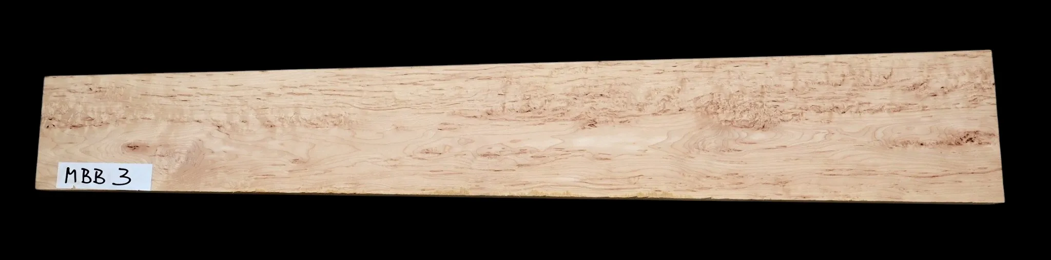 Hard Maple Neck Blank Natural Knots MBB-3 -1055 x 170/135 x 30 mm