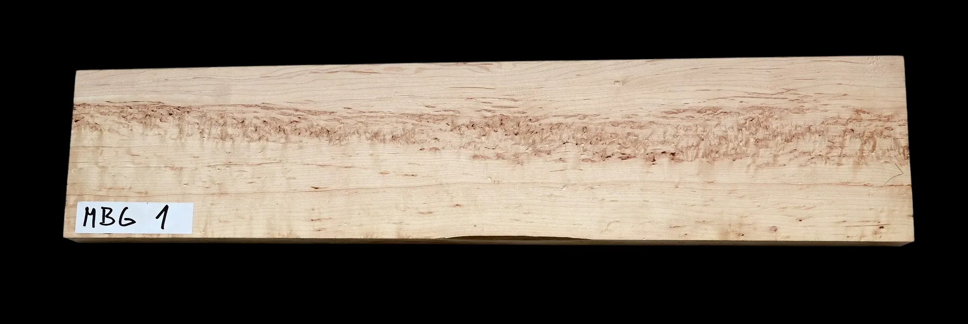 Hard Maple Neck Blank Natural Knots MBG-1 - 750 × 170 × 32 mm