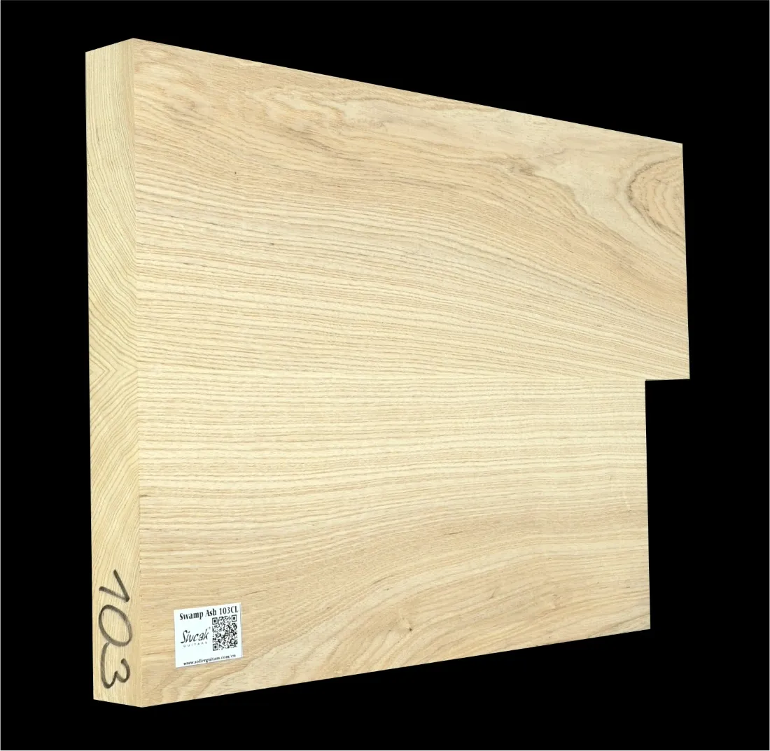 Bahenný Jaseň- Drevo na telo elektrickej gitary / basgitary SWE 103 CL -560/500 x 385 x 45mm, 4kg