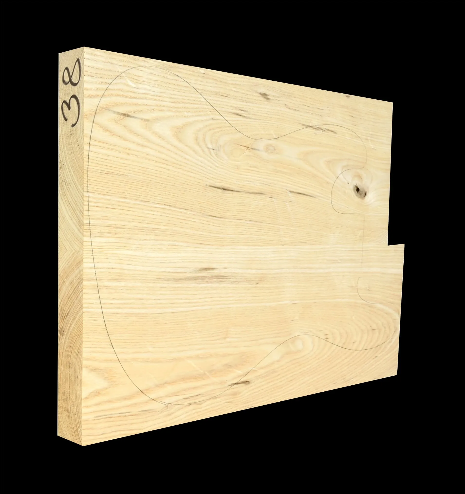 Jaseň Americký– Drevo na telo gitary AG 38 CL - 535/495 x 380 x 44 mm Jaseň Americký– Drevo na telo gitary AG 38 CL - 535/495 x 380 x 44 mm