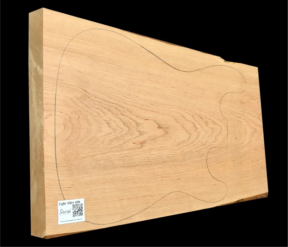Jelša Svetlá Drevo na Gitaru  JL 40k - 550/530 x 350/290 x 46 mm