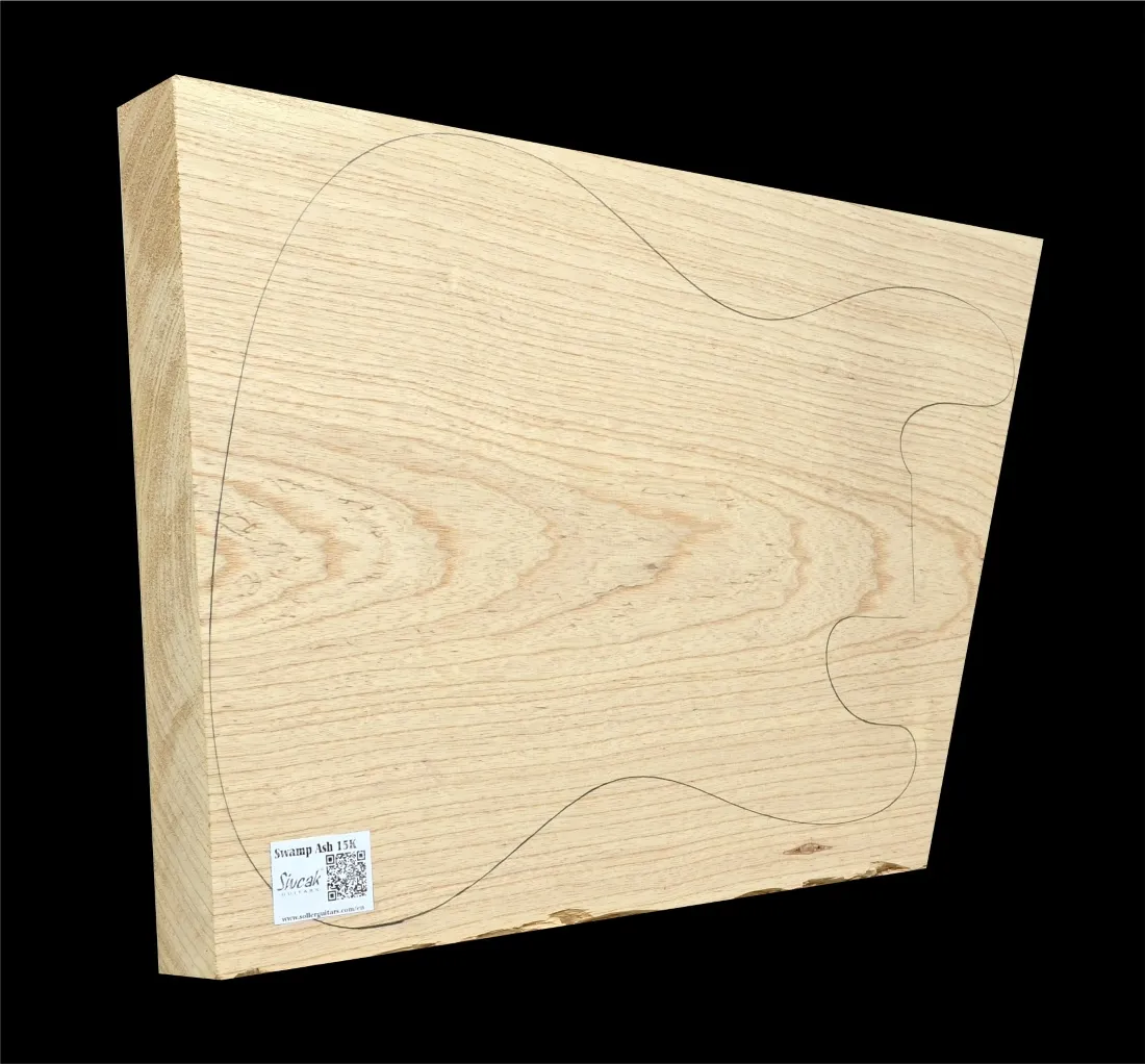 Bahenný Jaseň Drevo Na Gitaru Premium SWE 15K - 570/440 x 365 x 46 mm 3,5kg!