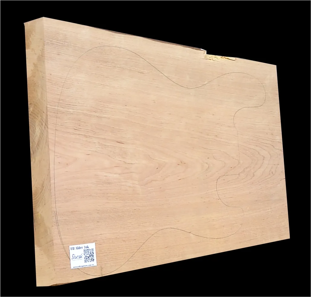 Light Alder Guitar Body Blank 570 x 390/340 x 46 mm