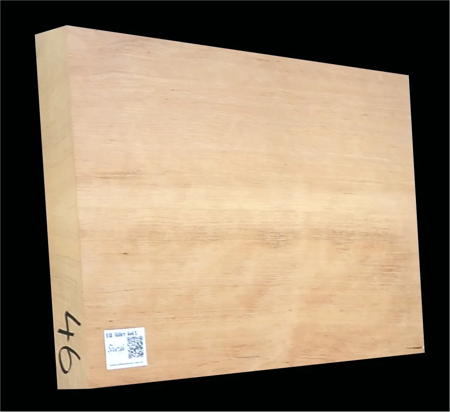 Jelša Svetlá Drevo na Gitaru Kaliber JL 46CL - 505 x 330/325 x 46 mm