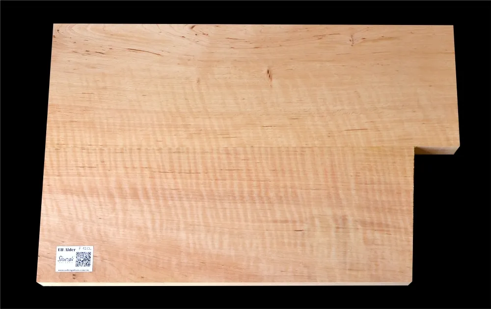 European Flamed Alder JLF 12CL – Guitar Body Blank