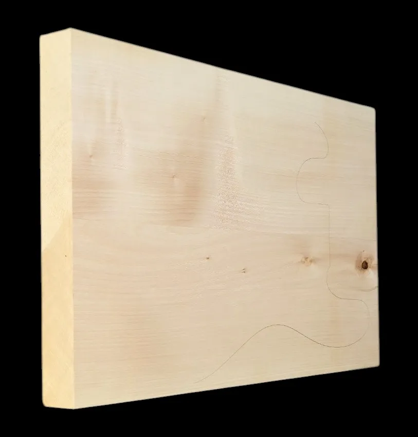 Lipa Svetlá Drevo na Gitarové telo LP 2 - 560 x 362 x 46 mm