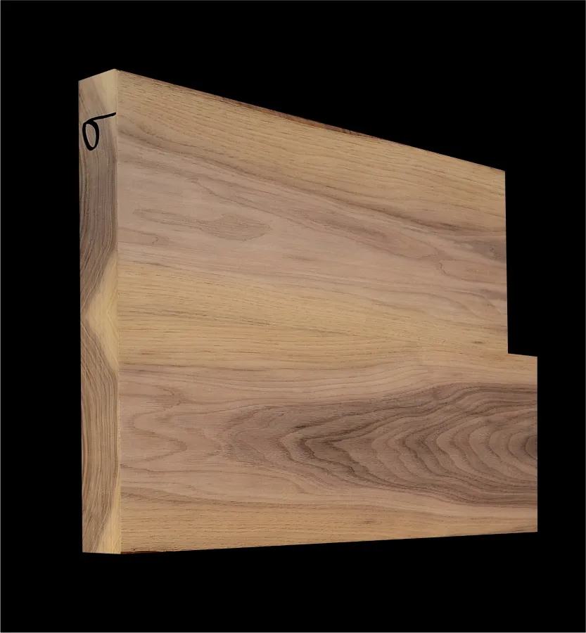 Orech Čierny USA Drevo na Gitaru- Basgitaru BWT 9CL - 500/450 x 340 x 46 mm