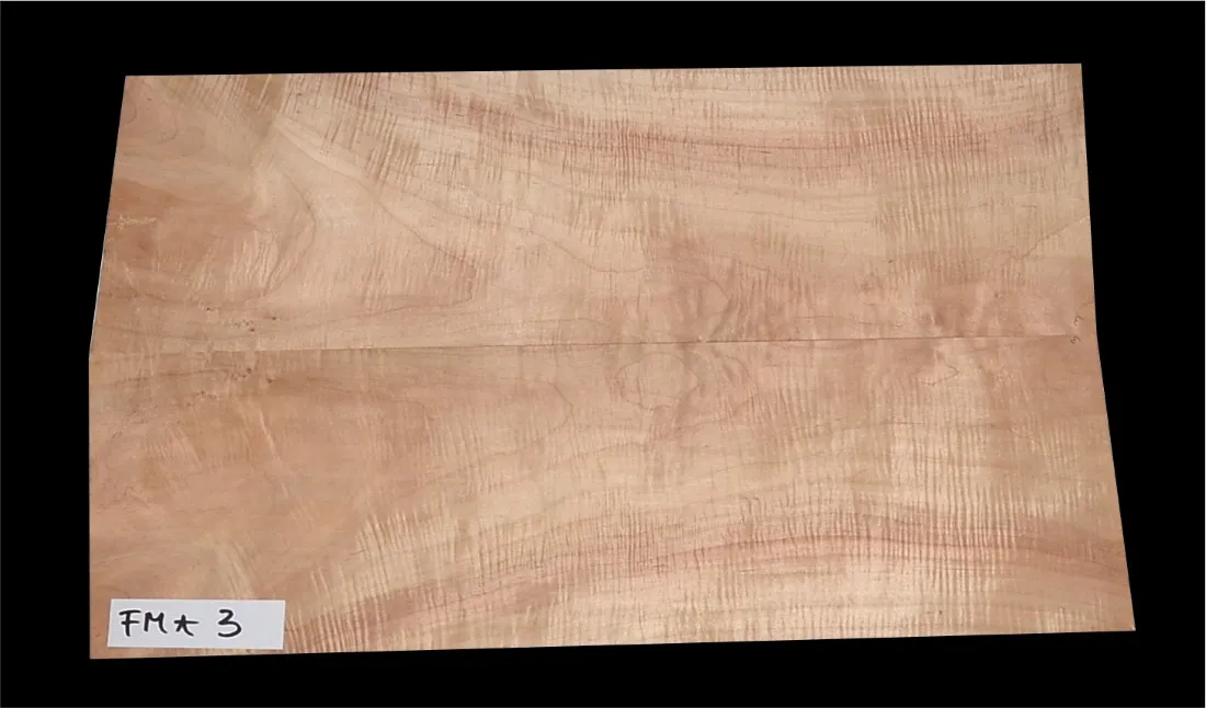 Javor Vlnitý Vrchná doska na Gitaru - Basgitaru FMA 3 - 635 x 390 x 5,8 mm