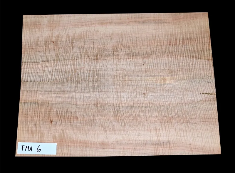 Javor Vlnitý Vrchná doska na Gitaru - Basgitaru FMA 6- 550 x 425 x 5,4 mm