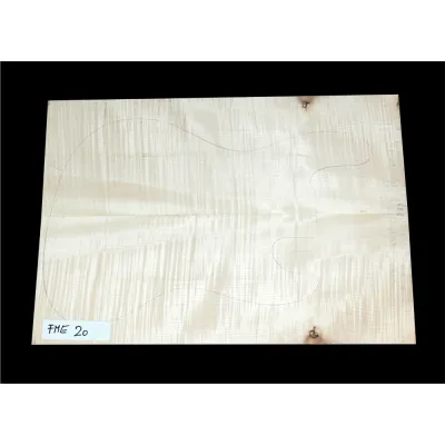 Javor Vlnitý EU - Vrchná doska na Gitaru / Basgitaru FME 20- 585 x 420/410 x 5,8 mm