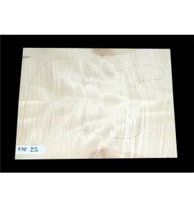 Javor Vlnitý EU - Vrchná doska na Gitaru / Basgitaru FME 22- 580 x 440/430 x 4 mm