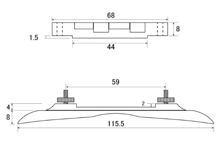Hosco M-201 - Kobylka Pre Mandolínu, Eben / Nikel