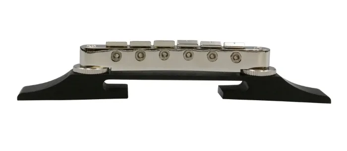 Hosco F-2820E - Tune-O-Matic Archtop Guitar Bridge Nickel