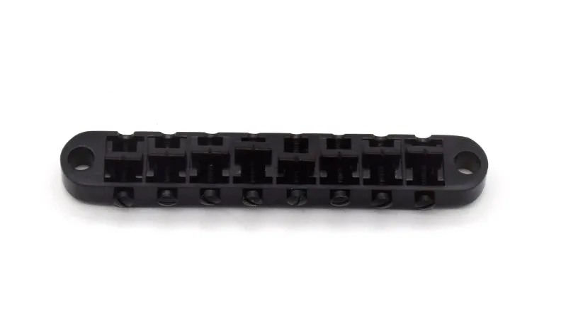 AxLabs KD2BK14BK – kobylka Tune-O-Matic pre 8-strunovú gitaru, Čierna
