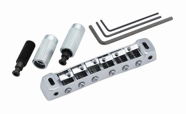 Gotoh 510FB Uzamykateľná kobylka Tune-O-Matic pre 6-strunovu gitaru Les Paul – Chróm