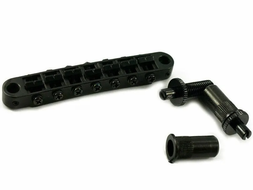 Partsland - Kobylka Tune-O-Matic Pre 7-strunovú Gitaru, Čierna