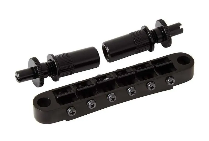 Partsland - Kobylka Tune-O-Matic Pre 6-strunovú Gitaru Typ Les Paul, Čierna