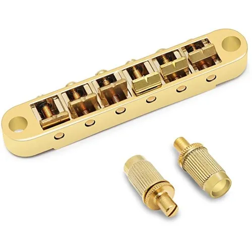 Partsland - Kobylka Tune-O-Matic Pre 6-strunovú Gitaru Typ Les Paul, Zlatá