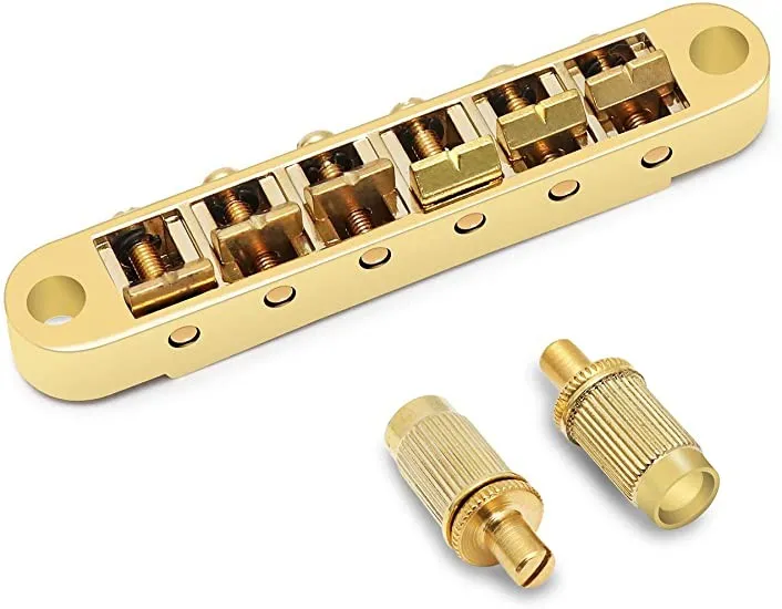 Partsland - Kobylka Tune-O-Matic Pre 6-strunovú Gitaru Typ Les Paul, Zlatá