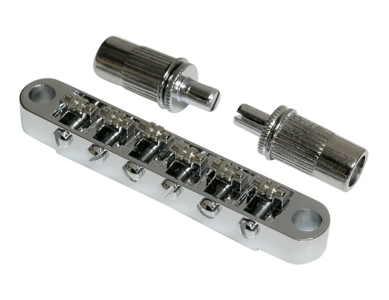 Partsland - Kobylka Tune-O-Matic Roller Pre 6-strunovú Gitaru Typ Les Paul, Chróm