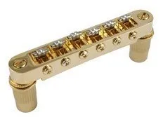 Partsland - Kobylka Tune-O-Matic Roller Pre 6-strunovú Gitaru Typ Les Paul, Zlatá Partsland - Kobylka Tune-O-Matic Roller Pre 6-strunovú Gitaru Typ Les Paul, Zlatá