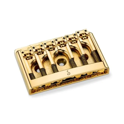 Schaller 3D-6 Valčeková pevná kobylka pre 6-strunovú gitaru – Zlatá