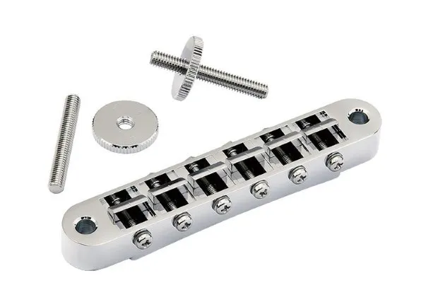 Gotoh GE103B Kobylka Tune-O-Matic pre 6-strunovú gitaru Les Paul, Chróm