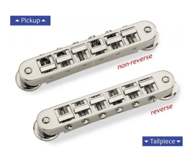Schaller GTM – Kobylka Tune-O-Matic pre 6-strunovú gitaru Les Paul , Nikel