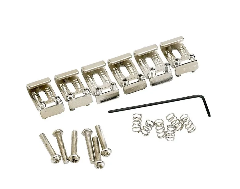 Fender FE 8000 – Oceľové sedlá pre Stratocaster American Vintage (10,95 mm), Chróm