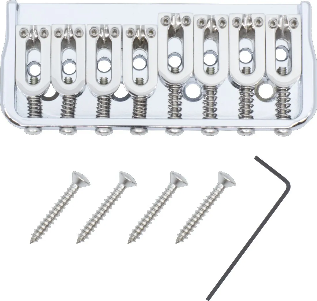 Hipshot – Pevná Kobylka pre 8-strunovú Gitaru (.175), Chróm (41080C)