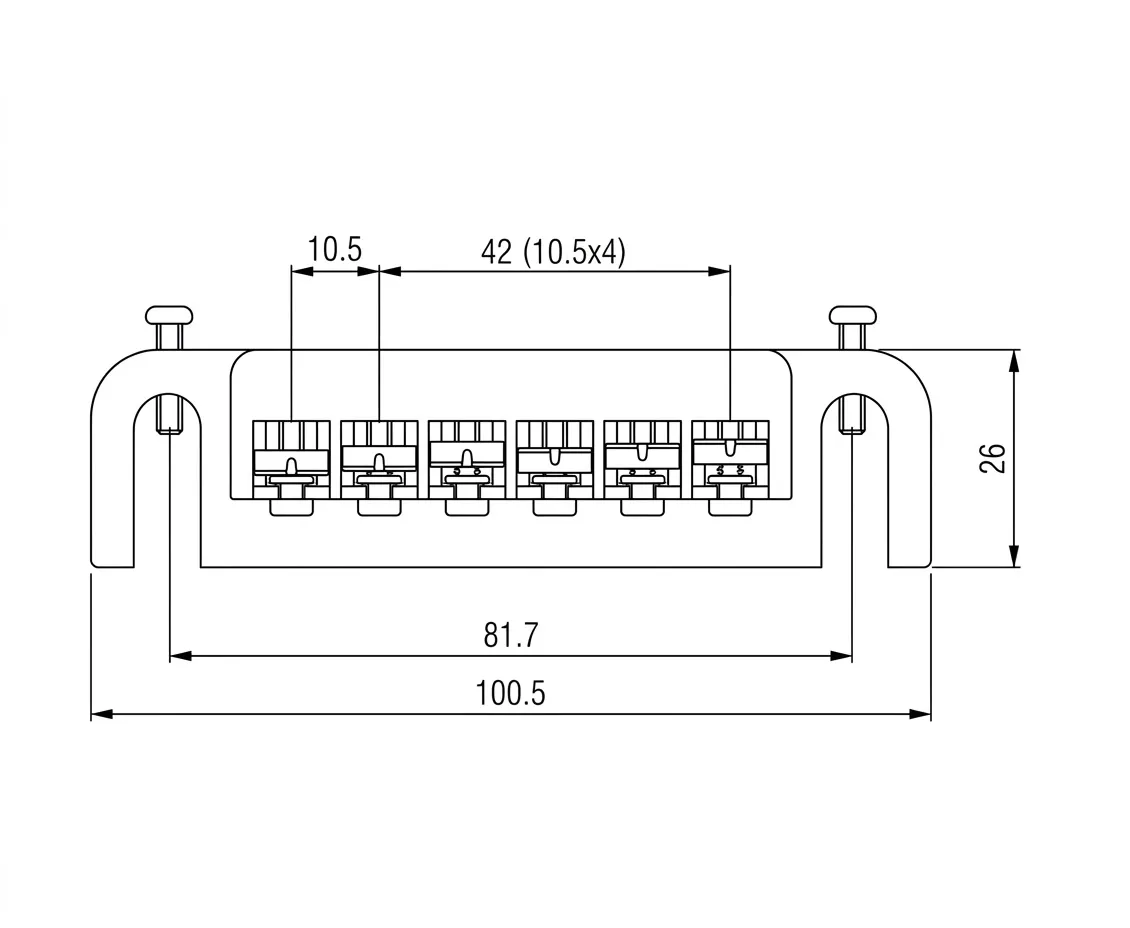 Partsland - Združená Kobylka Pre Gitaru typ Les Paul, Chróm