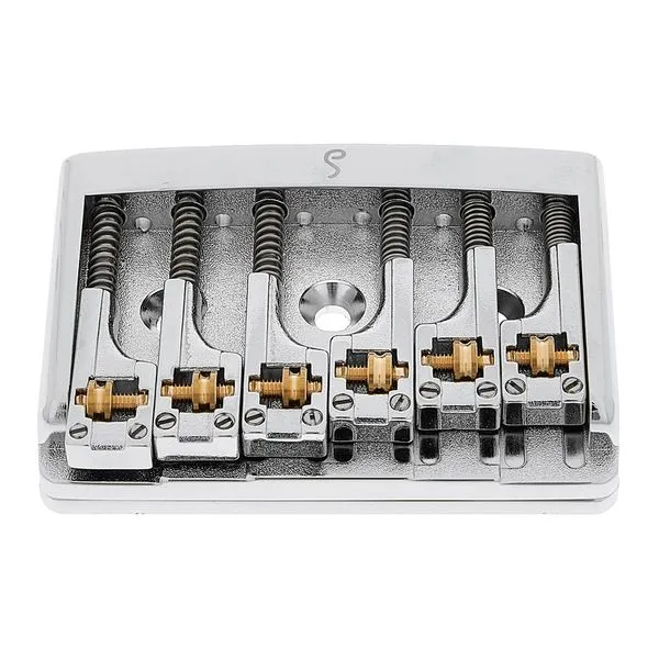 Schaller 3D-6 Valčeková pevná kobylka pre 6-strunovú gitaru – Chróm