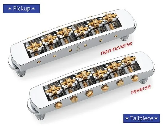 Schaller STM – Valčeková kobylka pre 6-strunovú gitaru Les Paul, Chróm