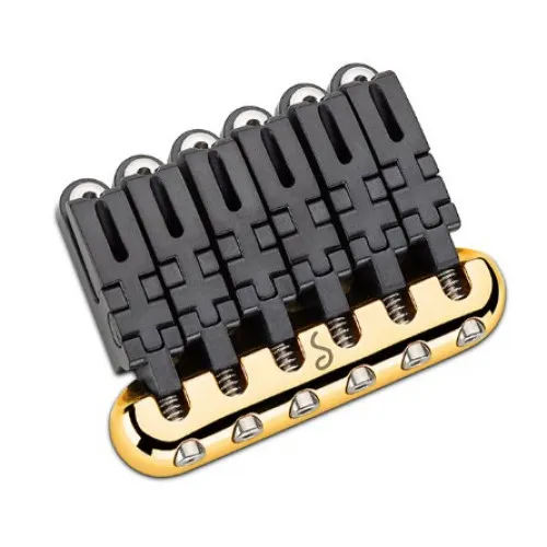 Schaller Hannes Pevná kobylka pre 6-strunovú gitaru typ ST – Zlatá