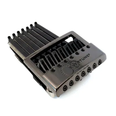 EverTune F7-model – Kobylka pre 7-strunovú gitaru, typ Strat Čierny Nikel