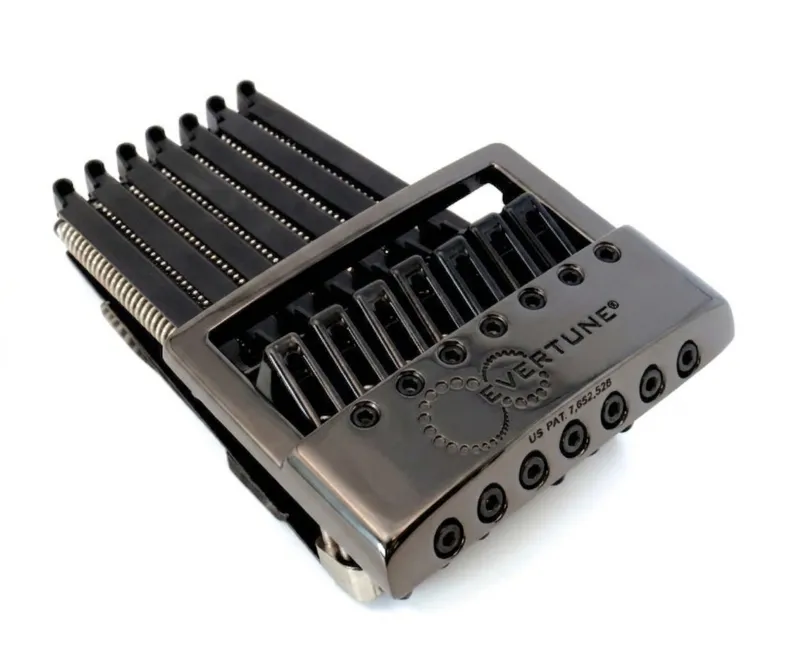 EverTune F7-model – Kobylka pre 7-strunovú gitaru, typ Strat Čierny Nikel EverTune F7-model – Kobylka pre 7-strunovú gitaru, typ Strat Čierny Nikel