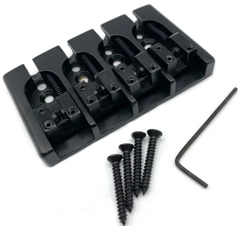 Hipshot – Kobylka A-Style pre 4-strunovú Basgitaru, Čierna (5A400BB-750)